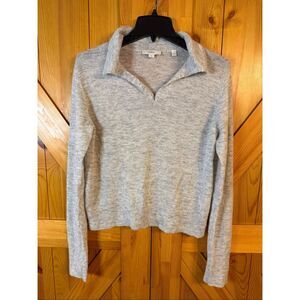 Vince Silk Wool Cashmere Blend Collar Crew Neck Size Large (6194) Read